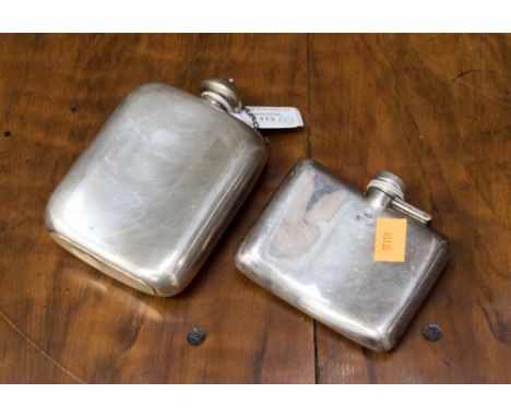 A George V silver hip flask, Birmingham 1915, William Neale Ltd, weight 97 grms /3 ozt approx., together with a silver plated