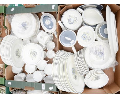 A Wedgwood Susie Cooper 'Glen Mist' twelve piece part dinner service, with a matching tea service, and coffee service (130 in
