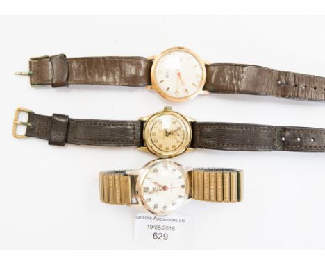 Three vintage gentlemen's wristwatches to include, an Osis and a JMP dial Strand and an Ingersoll Triumph   