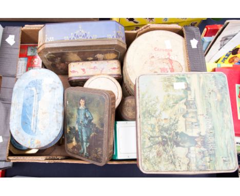 A box of vintage tins 
