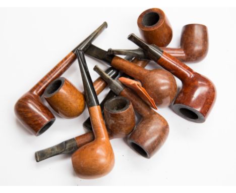 Briar pipes (nine) by R Martin Litchborough and Blakewar Briars 