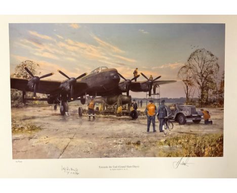 Robin Smith Multi Signed Colour 22x15 Print Titled 'Towards The End (Grand Slam Days). Limited Edition 16/500. Handsigned in 
