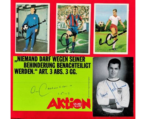 Franz Beckenbauer signed 6x4 colour promo photograph. German former professional footballer and manager. In his playing caree