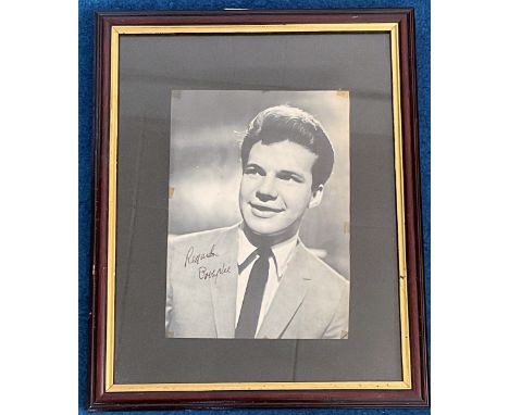 Bobby Vee 15x12 black and white mounted signature piece. Bobby Vee was an American singer, songwriter, and musician who was a