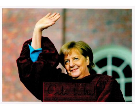 Angela Merkel signed 12x8 colour photograph. Merkel (born 17 July 1954) is a German politician and scientist who served as th
