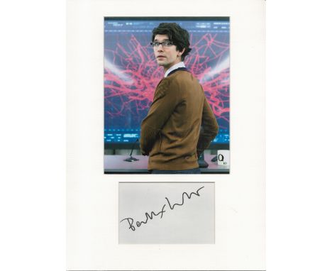 Ben Whishaw matted signature piece featuring a colour photograph and a signed card. Wilshaw is pictured here as playing Q in 