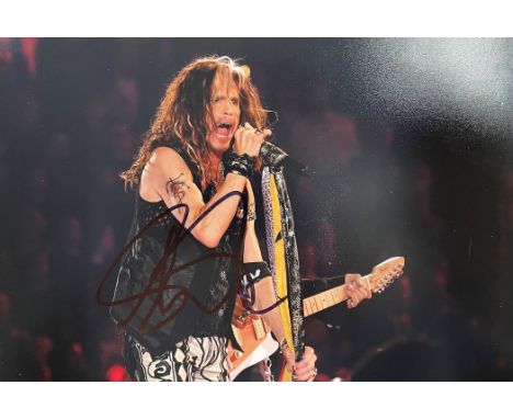 Steven Tyler signed 12x8 colour photo. Steven Victor Tallarico (born March 26, 1948), known professionally as Steven Tyler, i