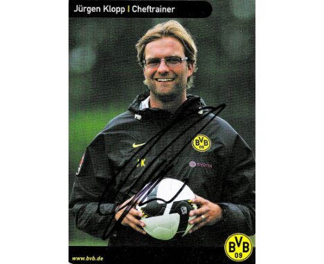 Jürgen Klopp signed 6x4 colour photograph. t Klopp (born 16 June 1967) is a German professional football manager and former p