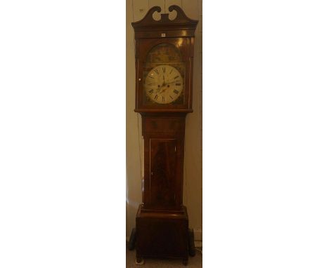 D.C Alexander of Barrhead, 19th Century Mahogany Eight Day Longcase Clock, Having a painted dial with two subsidiary dials, 2