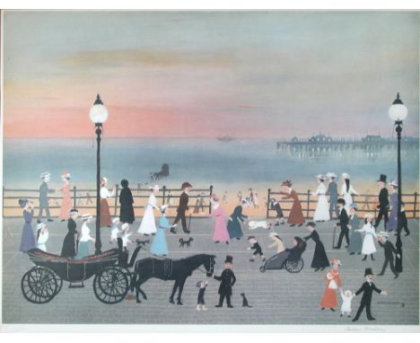 § Helen Bradley, MBE (British, 1900-1979) The Promenade signed lower right "Helen Bradley" and with blindstamp print 47 x 60c