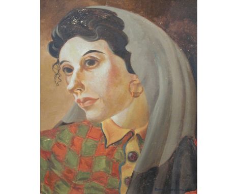 § Rudolf Haybrook (British, 1898-1965) Portrait of a young Iberian girl signed lower right "Rudolf Haybrook" oil on board 35 