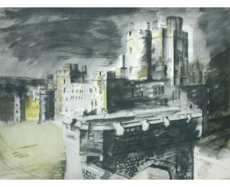 § John Piper, OM, CH (British, 1903-1992) Windsor Castle signed within the print "John Piper" print 26 x 35cm (10 x 14in)  Co
