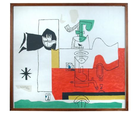 § Le Corbusier (French, 1887-1965) Totem signed lower left within the print "Le Corbusier 18/10/63" lithograph 72 x 80cm (28 