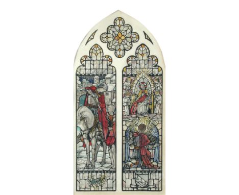 Veronica Whall (British, 1887-1967 or 1970), four designs for stained glass windows, including a design for All Saints Church