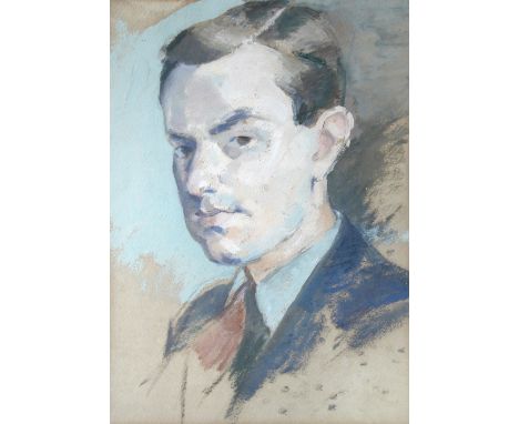 § Marjorie Tulip (Trekkie) Parsons (nee Ritchie) (British, 1902-1995) Portrait of a young man, head and shoulders, wearing a 