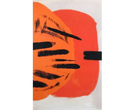 § Wilhelmina Barns-Graham (British, 1912-2004) Orange, Red and Pink, 1960 signed lower right "W Barns Graham 1960-91" and num
