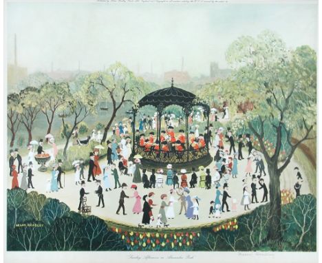 § Helen Bradley, MBE (British, 1900-1979) Sunday Afternoon in Alexandra Park signed lower right "Helen Bradley" and published