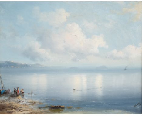 IVAN AIVAZOVSKII (RUSSIAN 1817-1900)Tranquil Seascape,1893oil on canvas 32.4 x 40.3 cm (12 3/4 x 15.7/8 in.) framed dimension