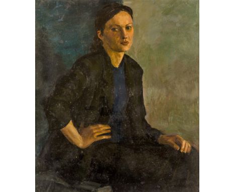 RUSSIAN ARTIST (20TH CENTURY)Portrait of a Young Woman,1974oil on canvas73.5 x 63 cm (28 7/8 x 24 3/4 in.)titled and dated on