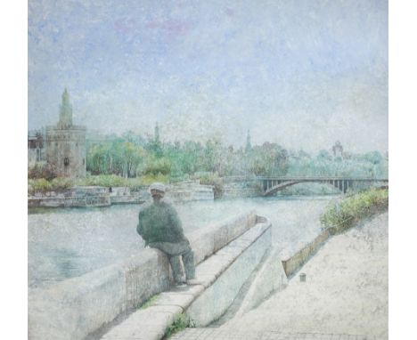 ANGEL BUSCA (SPANISH 1951-2013)Sevilla (Guadalquivir),1996oil on panel120 x 120 cm (47 1/4 in.)framed dimensions: 131 x 131 c