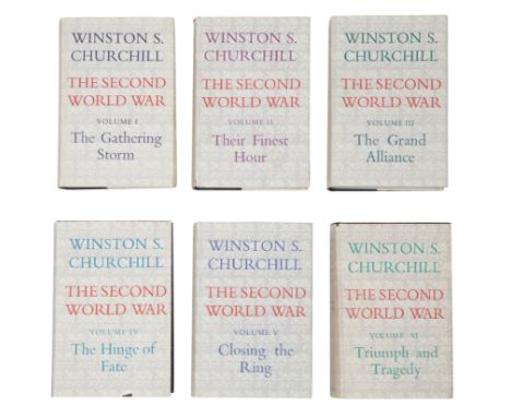 [WINSTON CHURCHILL] MEMOIRS OF THE SECOND WORLD WAR,  VOLUMES I-VI, FIRST EDITIONS, 1948WINSTON CHURCHILL, author, THE SECOND