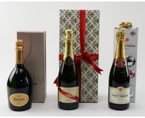 Champagne, Ruinart, Tattinger and Mumm, all non-vintage (3)
