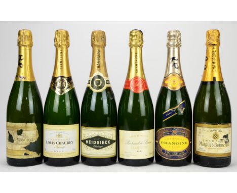 Champagne, Taittinger, Heidsieck Monopole Blue Top, Heidsieck Heritage, Chevalier Monopole, G H Martel Prestige, Marguet Bonn