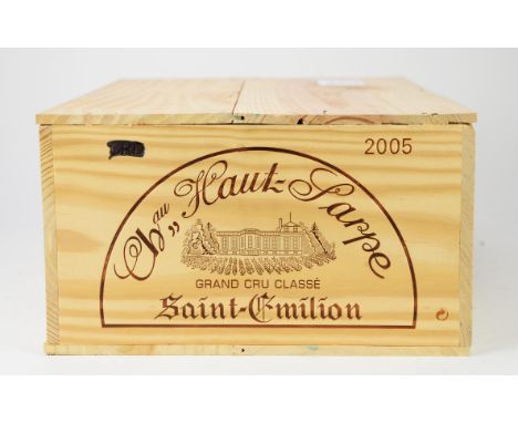 Bordeaux wine, Chateau Le Haut Sarpe 2005,in OWC, twelve bottles(12)Note: This wine has been rested in domestic cellar space.