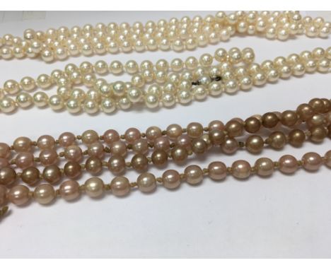Three Pearl necklaces