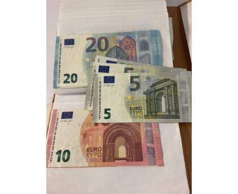 A collection of vintage and legal tender banknotes. Including sterling and Euros (95).