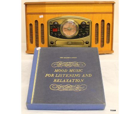 A reproduction 1950s' style record & CD player