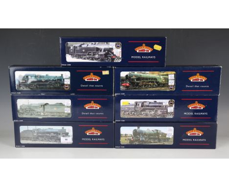 Four Bachmann Branch-Line gauge OO locomotives and tenders, comprising No. 31-160 Jubilee 45697 'Achilles', BR green, late cr