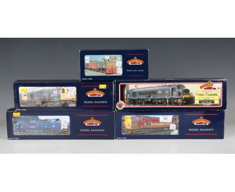 Five Bachmann Branch-Line gauge OO diesel locomotives, comprising No. 32-781D Class 37/0 37057 'Viking', No. 32-525A Class 55