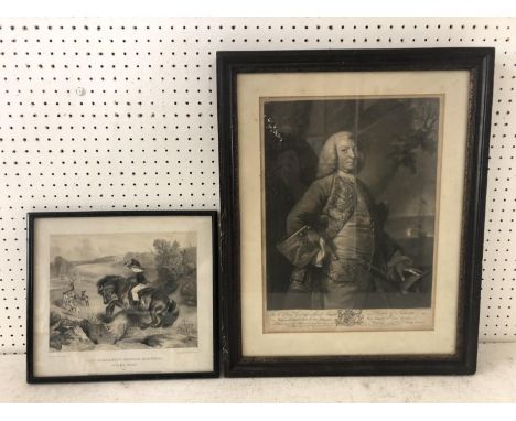 Two Framed Prints: J. M. Ardell After Joshua Reynolds (1723-1792) - 'The Rt. Honourable George Lord Anson, Baron of Soberton'