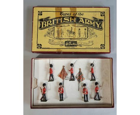 Britains set 460, Colour Party of the Scots Guards in original Whisstock box with tie-in card (unstrung) 