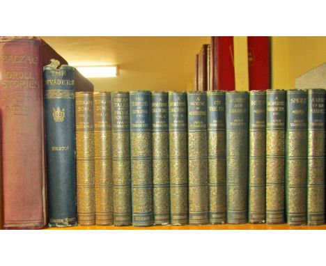 Principally classics - including works by R L Stevenson, H S Merryiman, Ivan Turgeney and others, mainly in matching bindings