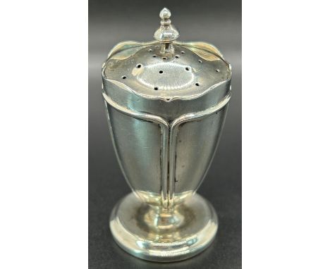 A sweet silver sugar caster , Birmingham 1938, rubbed marks, weight 2 oz approx 