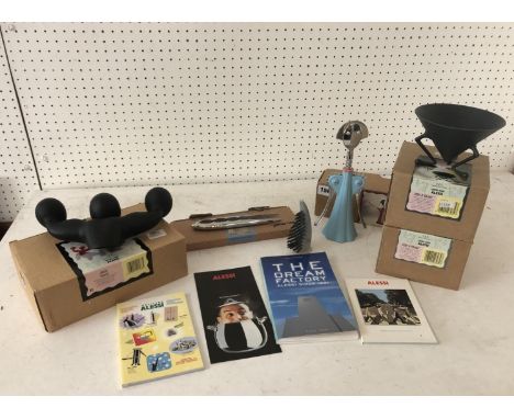 A Collection of Alessi Kitchenware including: Casstoo nutcracker from the Faitoo Collection, hot pressed brass, chrome-plated