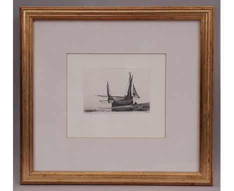 Emile Frederic Nicolle (1830-1894) - Late 19th century etching on paper, signed and dated 1877 with blindstamp below, 12 x 8 