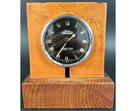 A Jaeger eight card dashboard clock (believed removed from a Bentley) - Chronos works, London NW2 with chrome bezel and later