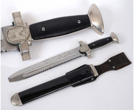 DEUTSCHES ROTES KREUZ - MODEL 1938 HEWER FOR NCO RANKS OF THE GERMAN RED CROSS WITH LEATHER HANGER  with a saw-backed hewer b