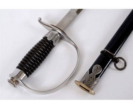 SCHUTZSTAFFEL (SS) - OFFICER CANDIDATE (BEWERBERDEGEN) DEGAN  with an un-marked 80cm single-edged blade and nickel-plated hil