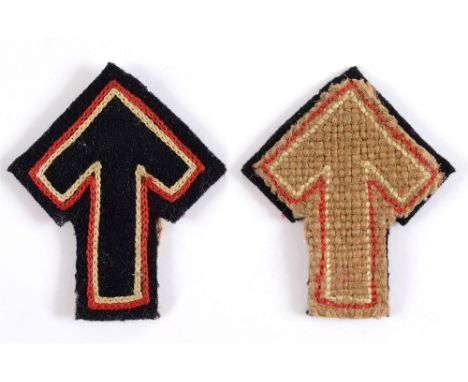 STURMABTEILUNG (SA) -  SA REICHFUHRERESCHULE MUCHEN (SA LEADERSHIP SCHOOL) TYR-RUNE INSIGNIA  early hand-embroidered type, bl