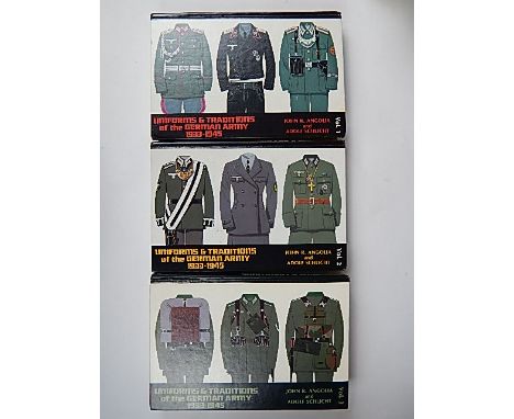 BOOKS - ANGOLIA, JOHN R. UNIFORMS & TRADITIONS OF THE GERMAN ARMY, VOLS. I, II, III:  pub. 1988, R. James Bender, San Jose, C