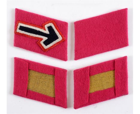 STURMABTEILUNG (SA) - GRUPPENSTAB SA FLYING BRANCH COLLAR TAB (KRAGENSPIEGEL)  red wool construction with single embroidered 