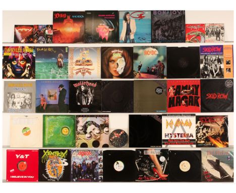 A collection of Classic Rock and Metal LPs and 7" Singles to include (1) Metallica - Enter Sandman (1991 European 12" Maxi-Si