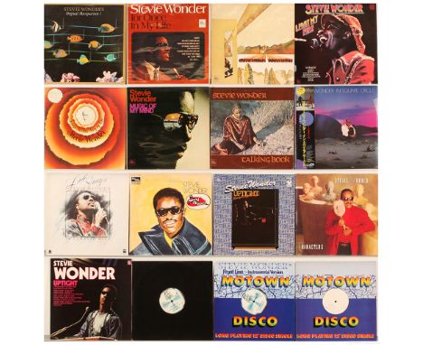 A collection of Stevie Wonder LPs and 12" Singles to include (1) Music Of My Mind (1972 UK Press); (2) Talking Book (1973 UK 