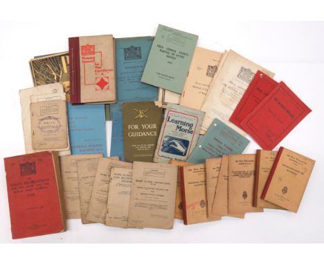Quantity Of WW2 And Post Military Pamphletsincluding Home Guard Instructions Battle Craft Part 1-3 ... Home Guard Officer's H