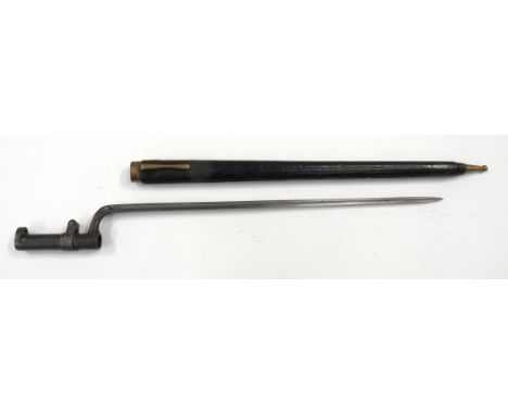 Scarce Austrian Lorenz Rifle Socket Bayonet18 1/4 inch, flattened cruciform blade.   Steel shoulder.   4 1/4 inch socket with