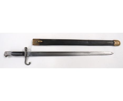 Italian M1870 Vetterli Long Pattern Bayonet20 1/4 inch, single edged blade with wide fuller.   Forte marked "Torino".   Steel
